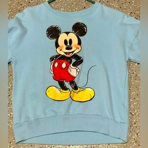 Disney Mickey Mouse light blue crewneck size XS